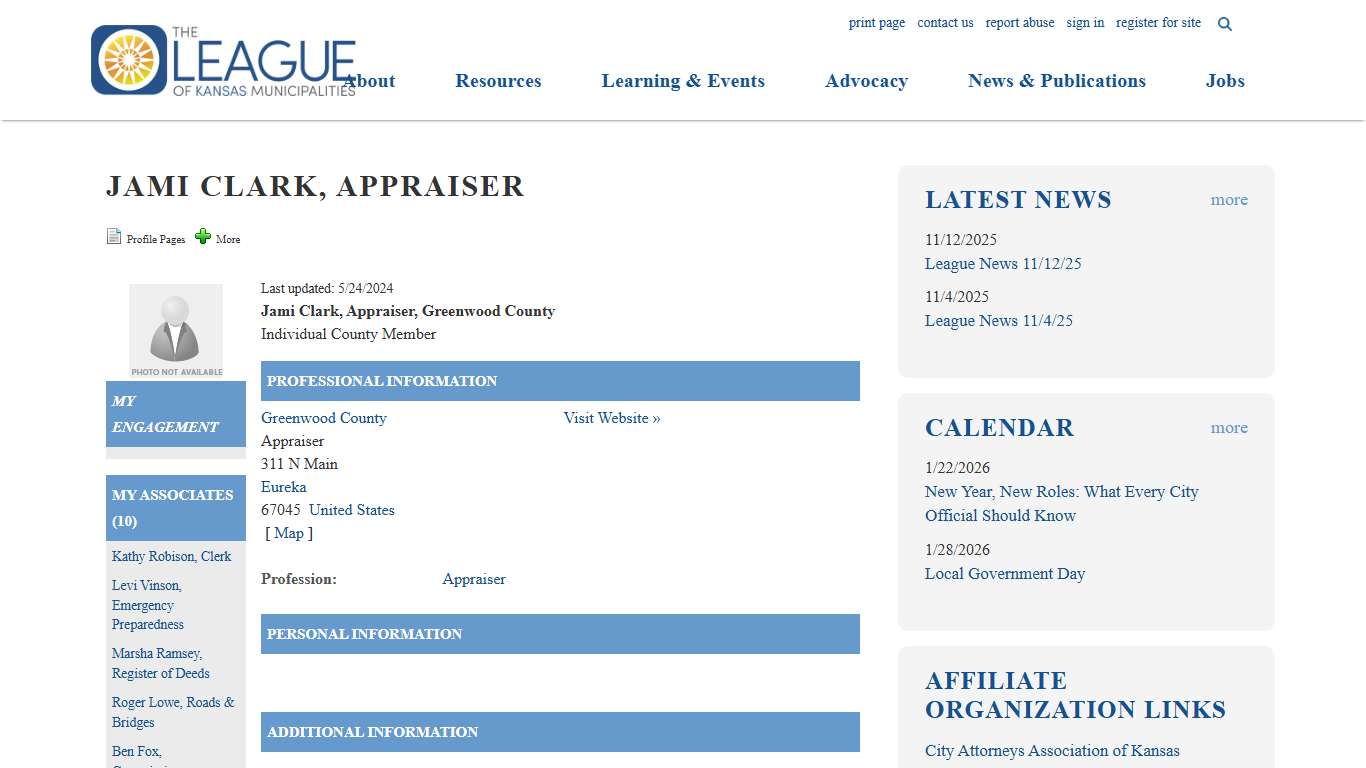 Jami Clark, Appraiser, Greenwood County - League of Kansas Municipalities