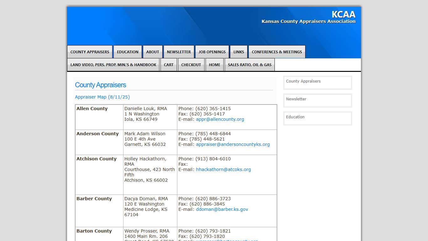 KCAA » County Appraisers